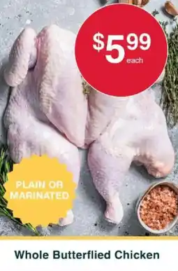 Australian Butchers Store Whole Butterflied Chicken offer