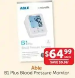 WHOLELIFE catalogue B1 Plus Blood Pressure Monitor offer