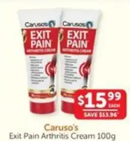 WHOLELIFE catalogue Exit Pain Arthritis Cream offer