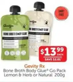 WHOLELIFE catalogue Bone Broth Body Glue Go Pack Lemon & Herb or Natural offer