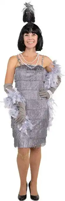 Spartys Silver Flapper Dress