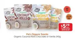 WHOLELIFE catalogue Organic Coconut Rolls Chocolate or Vanilla offer
