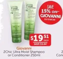 WHOLELIFE catalogue 2Chic Ultra Moist Shampoo or Conditioner offer