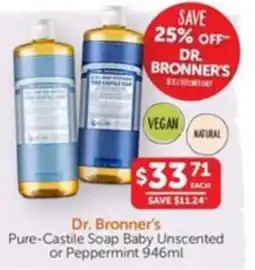WHOLELIFE catalogue Pure-Castile Soap Baby Unscented or Peppermint offer