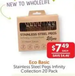 Stainless Steel Pegs Infinity