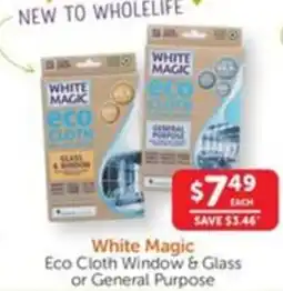 WHOLELIFE catalogue White magic eco cloth window & glass or general purpose offer