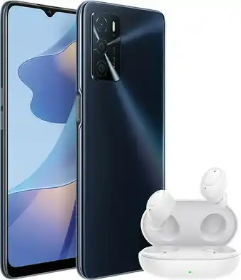 BIG W OPPO A16s Black +Enco W12 Headphones Bundle* offer