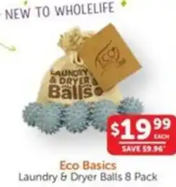 WHOLELIFE catalogue Eco Basics Laundry & Dryer Balls offer