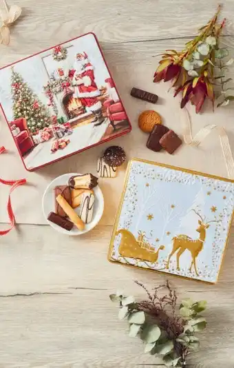 Coles Christmas Assorted Biscuit Tin 375g offer