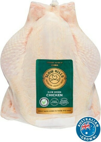 Coles Slow Hills Free Range RSPCA Approved Whole Chicken offer