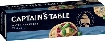 Coles Captain’s Table Water Crackers 125g offer