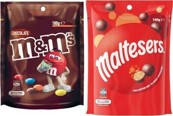 Coles Mars M&M’s, Maltesers or Pods 120g-180g offer