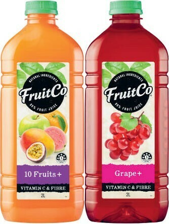 Coles Fruit Co + Juice 2 Litre offer
