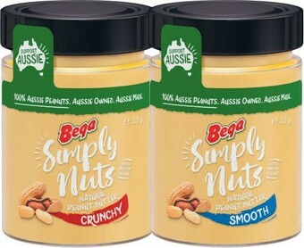 Coles Bega Simply Nuts Peanut Butter 325g offer