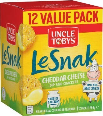 Coles Uncle Tobys Le Snak Value Pack 264g offer