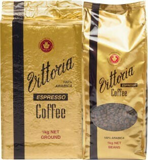 Coles Vittoria Espresso Coffee Beans or Ground 1kg offer