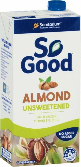 Coles Sanitarium So Good Unsweetened Long Life Almond Milk 1 Litre offer