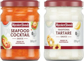 Coles Masterfoods Seafood or Tartare Sauce 220g-260g offer