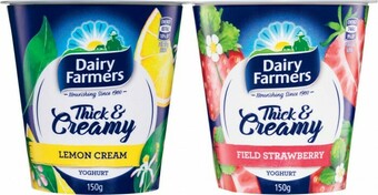 Coles Dairy Farmers Thick & Creamy Yoghurt 150g offer