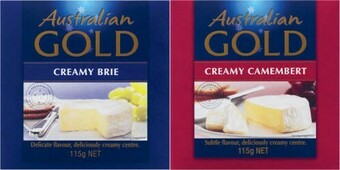 Coles Australian Gold Camembert or Brie 115g offer