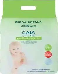 Coles Gaia Natural Baby Wipes 240 Pack offer