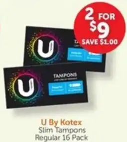 U By Kotex Slim Tampons Regular