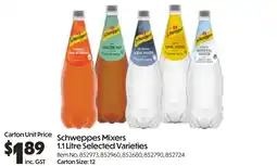 Campbells Wholesale Schweppes Mixers offer