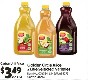 Campbells Wholesale Golden Circle Juice offer