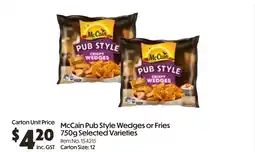 Campbells Wholesale Pub Style Wedges or Fries offer