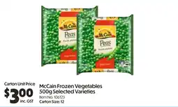 Campbells Wholesale Frozen Vegetables offer