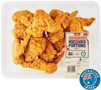 Coles Coles RSPCA Approved Chicken Mixed Portions Southern Fried offer