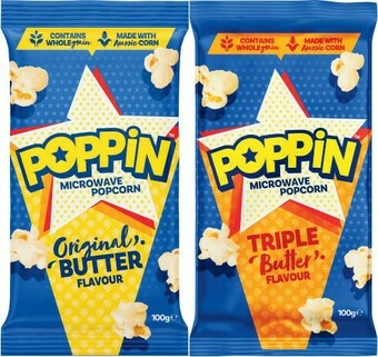 Coles Poppin Microwave Popcorn 100g offer