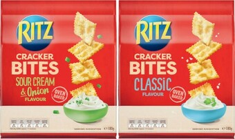 Coles Ritz Cracker Bites Crackers 180g offer