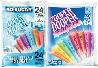 Coles Zooper Dooper Water Ice 24 Pack offer