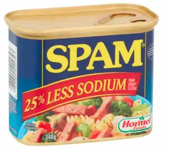 Spam Canned Ham Less Sodium 340g