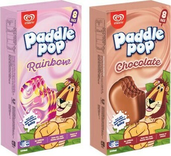 Coles Streets Paddle Pop Sticks 8 Pack 544mL offer