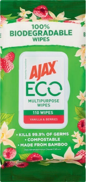 Coles Ajax Eco Multipurpose Wipes 110 Pack offer