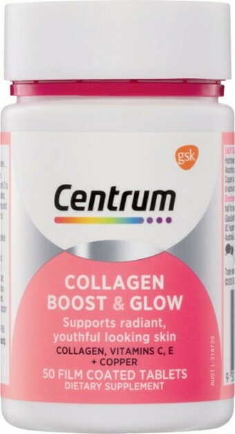 Coles Centrum Collagen Boost & Glow Tablets 50 Pack* offer