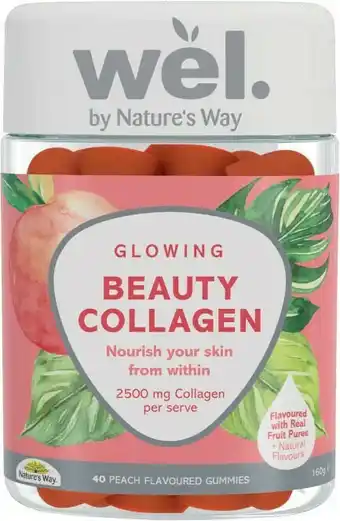Coles Wel By Nature’s Way Glowing Beauty Collagen Gummies 40 Pack offer