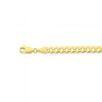 Prouds 9ct Gold 19cm Solid Curb Bracelet offer