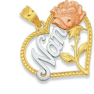 Prouds 9ct Gold Tri Tone 'Nan' Heart Pendant offer