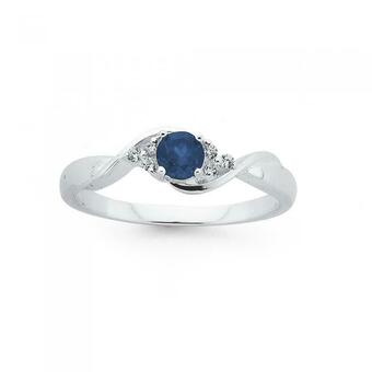 Prouds Sterling Silver Dark Blue Cubic Zirconia Dress Ring offer
