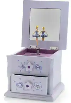 Kids Musical Ballerina Square Jewellery Box
