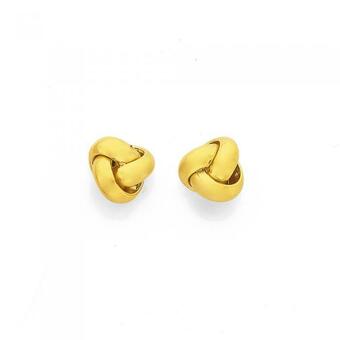 Prouds 9ct Gold 5mm Love Knot Stud Earrings offer