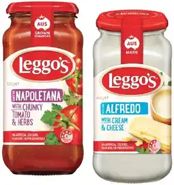 IGA Leggo’s Pasta Sauce 490‑500g Selected Varieties offer