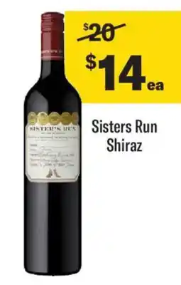 Liquorland Sisters run shiraz offer