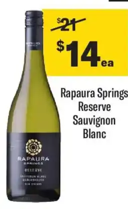 Rapaura springs reserve sauvignon blanc
