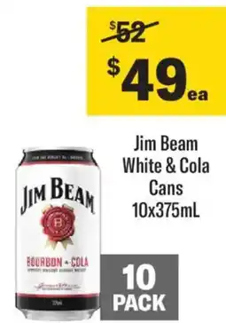 Liquorland Jim beam white & cola offer