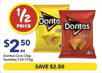 Ritchies Doritos corn chip varieties offer