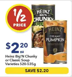 Ritchies Heinz big'n chunky or classic soup offer